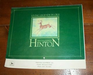 N,  1984 John Deere Calendar,  Preston,  Mn.  Equipment Co.  Oils By Hinton