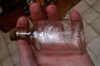 ANTIQUE MEDICINE BOTTLE HUMPHREY ' S HOMEOPATHIC VETERINARY & PICTURE OF HORSE 4