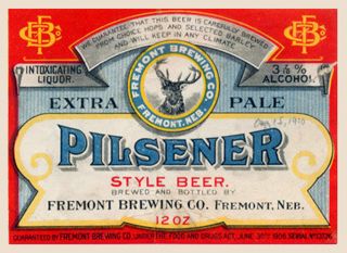 Fremont Brewing Beer Label T Shirt Fremont Nebraska Sizes Small - Xxxlarge (f)