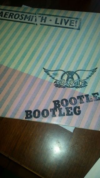 Aerosmith Live Bootleg AUTOGRAPHED LP by Brad Whitford album record with poster 2