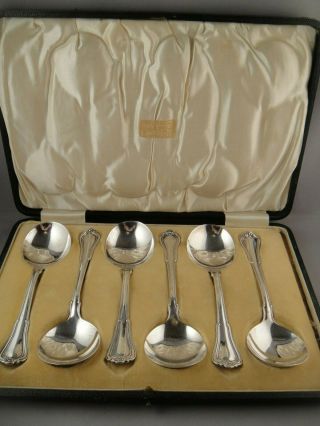 Gorham Pat 1903 Sterling Silver Set Of 6 Cream Soup Spoons