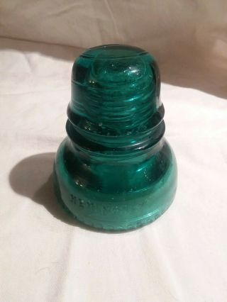 Vintage Antique Hemingray 40 Aqua Blue Green Glass Insulator