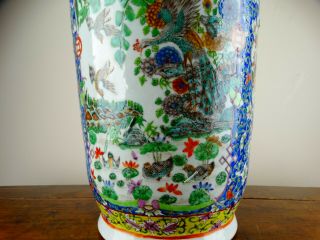 Antique Chinese Porcelain Vase Canton Famille Rose 19th Century Qing LARGE 60cm 8