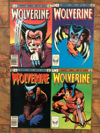 Wolverine 1,  2,  3,  4 (sep 1982,  Marvel) Complete Limited Series Vf,  - Nm