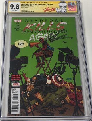 Deadpool Kills The Marvel Universe Again 4 Signed Stan Lee & Liefeld Cgc 9.  8 Ss