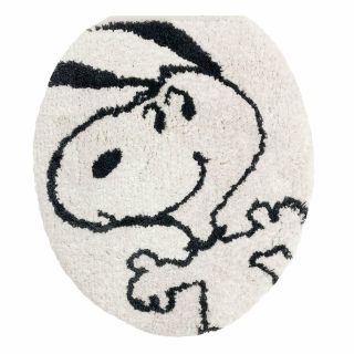 Peanuts Snoopy Toilet Lid Cover Surf Up Ivory