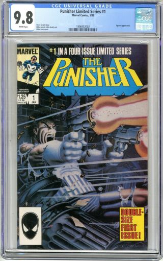 Punisher 1 Four Issue Limited Series Cgc 9.  8 Nmmt White Pages 1/86