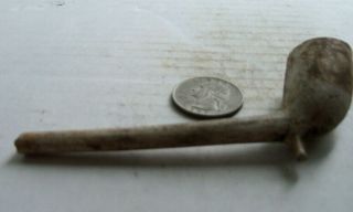 Victorian Clay Pipe Bowl With Stem