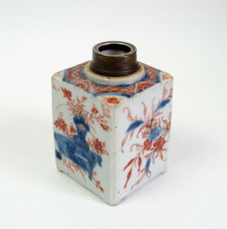 Antique Chinese 18th Century Imari Porcelain Tea Caddy