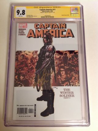 Cgc Ss 9.  8 Captain America 11 Signed By Sebastian Stan Winter Soldier