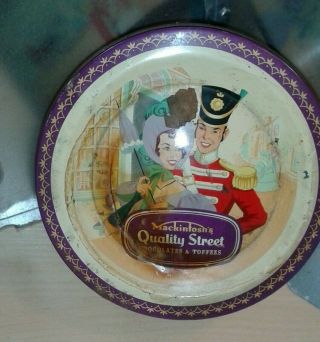 Old Vintage Mackintosh Quality Sweets Tin Round Can Made In England