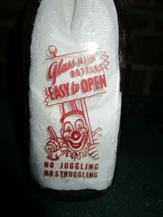 Farmers Owned Dairy Milk Bottle - Clown No Juggling No Struggling Easy Open Top