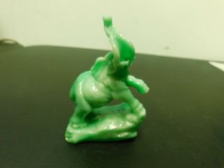 Jade Green Elephant Collectible Figurine Resin Home Decor Animals