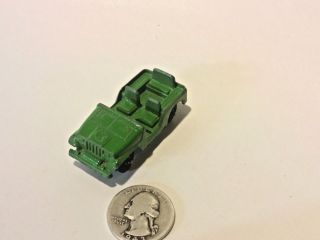 Old Tootsietoy No 5 Green Army Jeep