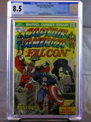 Captain America 171 Black Panther App.  Cgc 8.  5 Vf,  Off White To White Pages