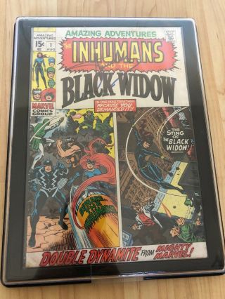 Adventures No.  1 The Inhumans And The Black Widow Signed By Stan Lee