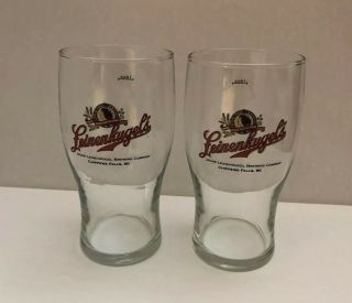 Set Of 2 - Leinenkugels Beer Pint Glasses - 6.  25 Inches Tall 16 Oz -