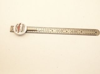 Vintage Upcycled 6 Inch Pocket Ruler Gargoyle Mobiloil Advertising Made In Usa