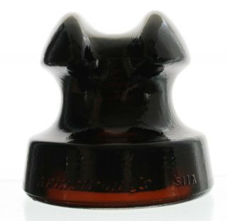 Dark Root Beer Amber Cd 272 Armstrong 511a Glass Insulator