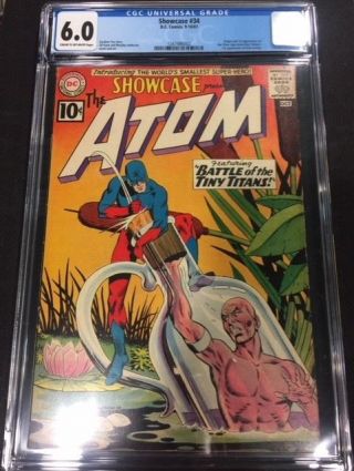 Showcase 34 1st Appearance Of Silver Age Atom Cgc 6.  0 Fn