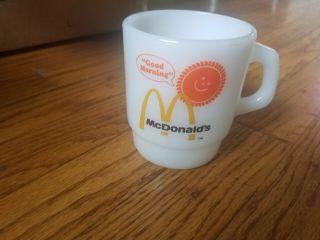 1982 Mcdonalds Good Morning Sun Logo Vintage Coffee Tea Mug Cup Ceramic