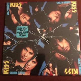 Kiss - Crazy Nights - 1987 Vinyl Lp With Hype Usa