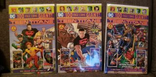 Dc 100 - Page Giant Walmart Exclusive Teen Titans 1 - 3 - Never Read