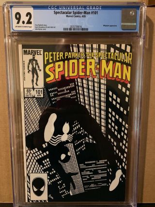 Spectacular Spider - Man 101 Cgc 9.  2 Black Costume Venom John Byrne Cover