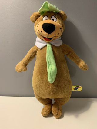 Yogi Bear Hanna Barbera Plush Stuffed Tan Toy With Green Hat And Tie