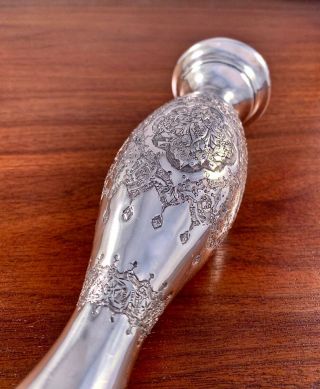 PERSIAN ISLAMIC SOLID SILVER HAND CRAFTED VASE: SIGNED 191G 2