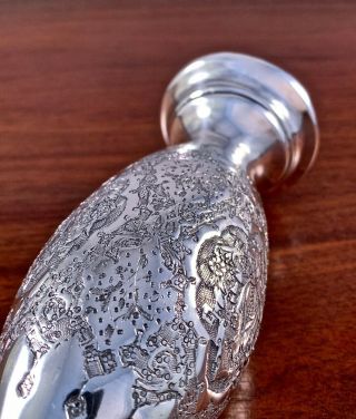 PERSIAN ISLAMIC SOLID SILVER HAND CRAFTED VASE: SIGNED 191G 4