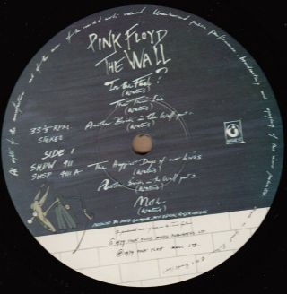 PINK FLOYD The Wall UK 2 - LP,  Sticker - Roger Waters David Gilmour Prog 2