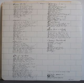 PINK FLOYD The Wall UK 2 - LP,  Sticker - Roger Waters David Gilmour Prog 7