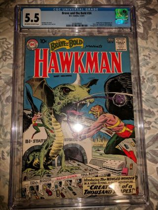 Dc Brave And The Bold 34 Cgc 5.  5 Creature Of 1000 Shapes 1st Hawkman Hawkgirl