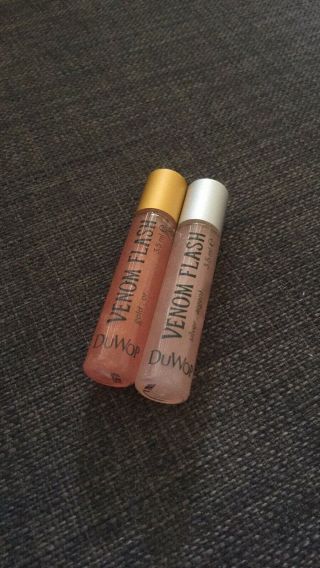 Lip Venom Flash Gold And Silver Set By Duwop,  3.  5ml,  Nude Plumping Gloss