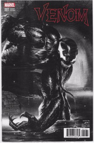 Venom 1 Gabrielle Dell Otto Black & White Variant Rare
