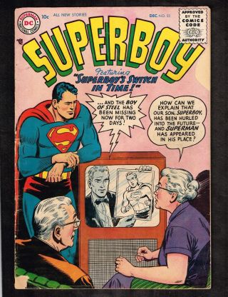 Superboy 53 " The Suit Of Steel " / Superman Time Travel 1956 (2.  0) Wh