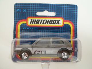 Matchbox No.  56 Volkswagen Golf Mk2 Gti Issued 1985 On Card