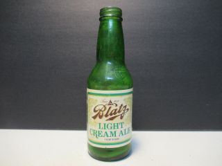 Blatz Beer Light Cream Ale Green Glass Bottle Vintage 7 Oz Usa