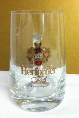 Herforder Pils Premium Exquisit German Import Beer Bier 1 Glass Glasses.  3l Ny5