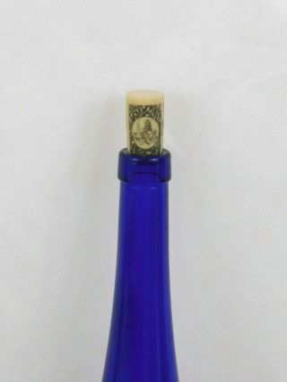 1.  5 L Cobalt Blue Glass Member ' s Mark 2017 Riesling Wine Bottle 19 Inches Tall 4