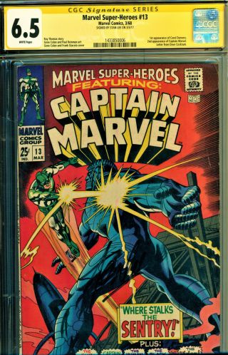Marvel - Heroes 13 Cgc 6.  5 W/pgs Ss Signed Stan Lee - 1st App Carol Danvers