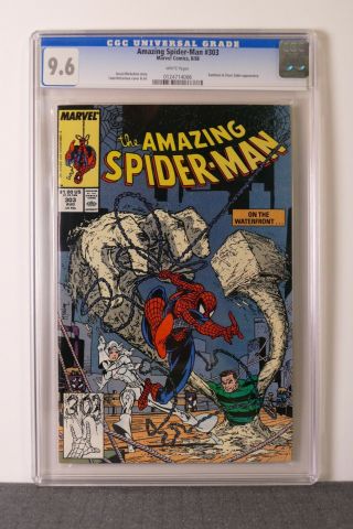 Spider - Man 303 Comic Cgc 9.  6 Nm,  Mcfarlane 1988 Sandman Silver Sable