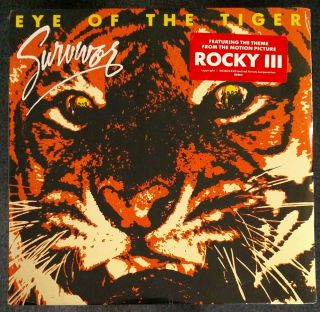 Survivor Eye Of The Tiger 1982 Usa Lp W/ Hype Sticker Rocky Iii