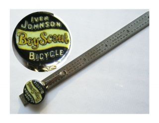 Vintage Upcycled 6 Inch Pocket Ruler Iver Johnson Boy Scout Bicycle