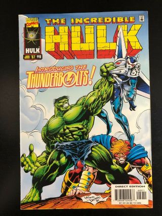 Incredible Hulk 449 Marvel 01/97 1st Thunderbolts David Deodato Jr Starkings A1