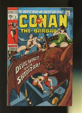 Conan The Barbarian 6 Vf 8.  0 1 Books Marvel,  Barry Smith,  The King,  Devil - Wings