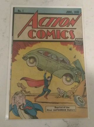 Action Comics 1 1938 Safeguard Issue 1976 1st Superman Reprint Dc Comics 2nd