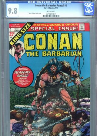 Conan The Barbarian Annual 1 Cgc 9.  8 White Pages Smith Cover Marvel Comics 1973