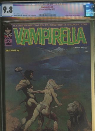 Vampirella 5 Cgc 9.  8 | Warren | Tom Sutton Frontispiece.  Vampi 